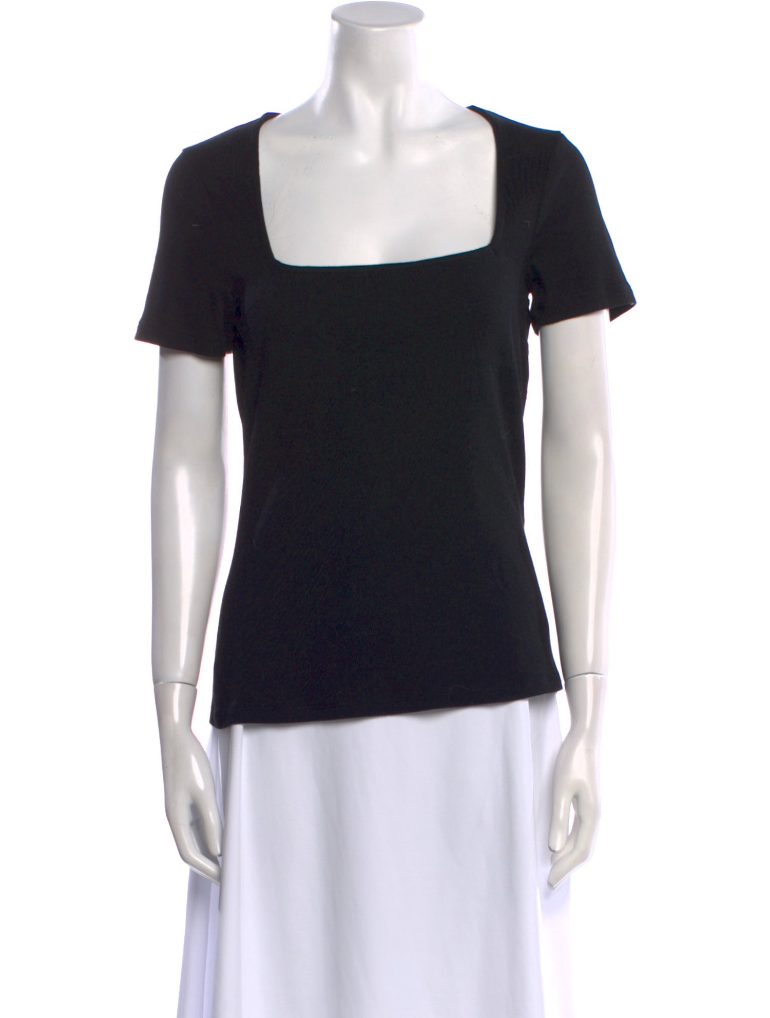 Sézane Square Neckline Short Sleeve T-Shirt