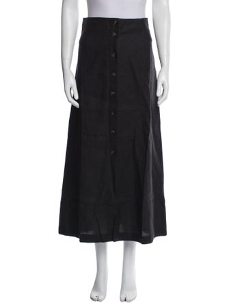 Sézane Linen Midi Length Skirt