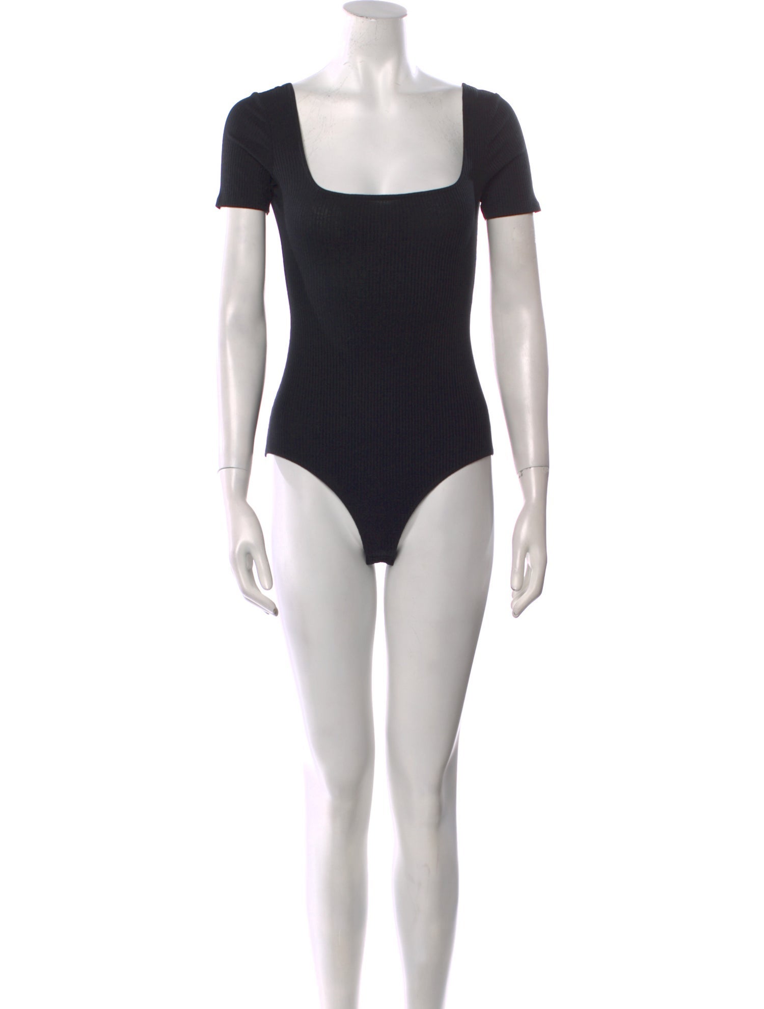 Sézane Square Neckline Short Sleeve Bodysuit