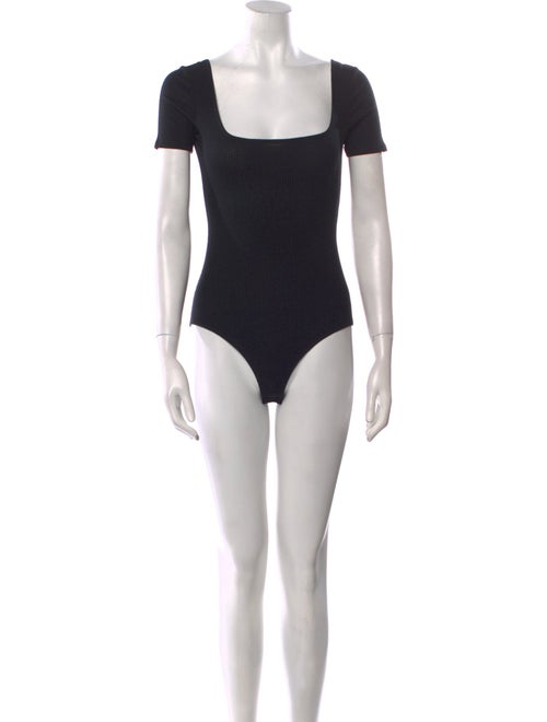 Sézane Square Neckline Short Sleeve Bodysuit