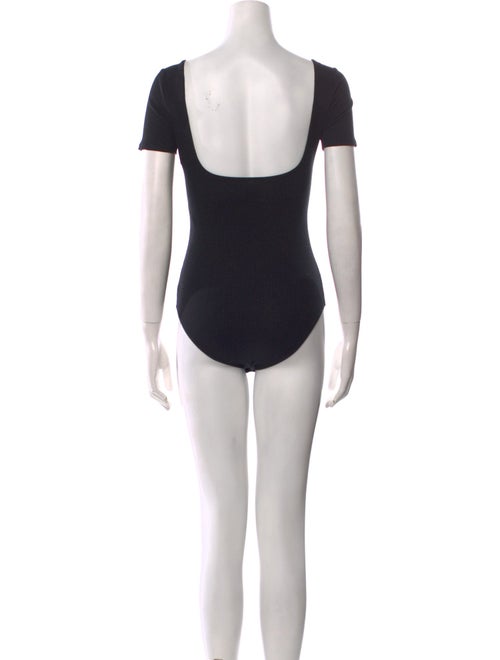Sézane Square Neckline Short Sleeve Bodysuit