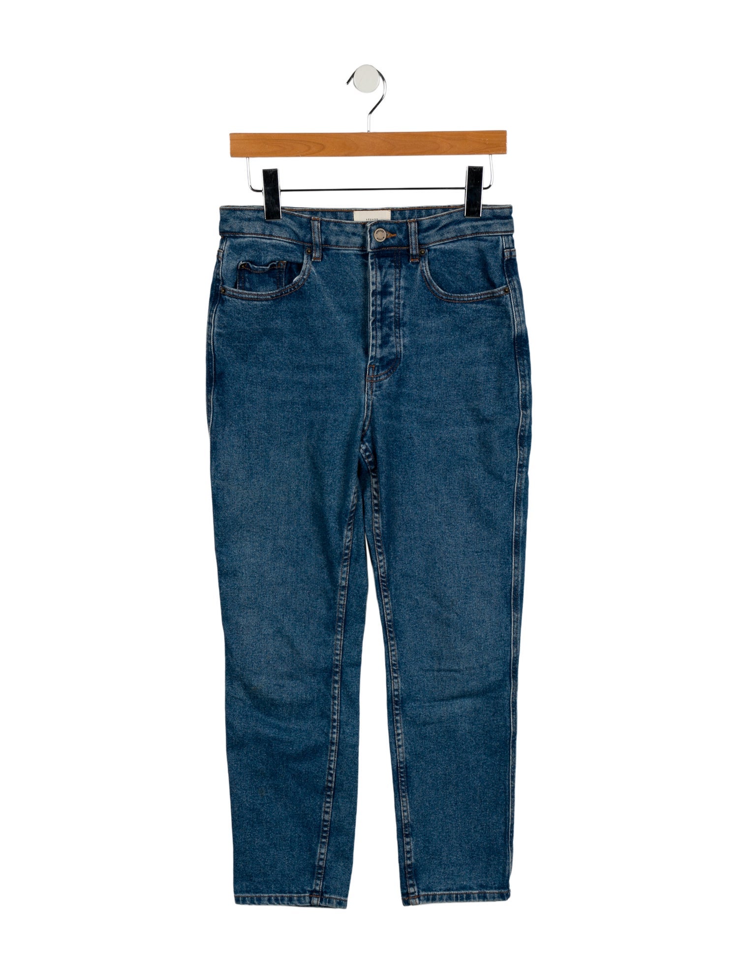 Sézane High-Rise Straight Leg Jeans