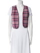 Sézane Plaid Print Vest
