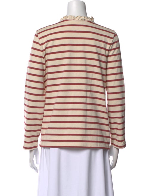 Sézane Striped V-Neck Sweatshirt