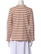 Sézane Striped V-Neck Sweatshirt