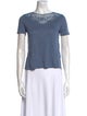 Sézane Linen Bateau Neckline T-Shirt