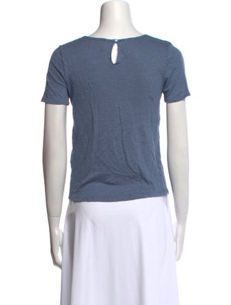 Sézane Linen Bateau Neckline T-Shirt