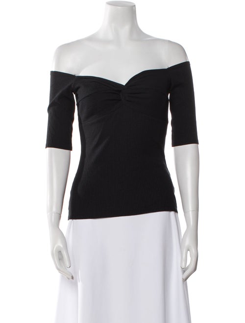Sézane Off-The-Shoulder Three-Quarter Sleeve Top