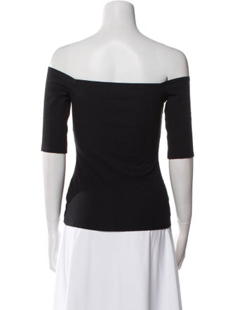 Sézane Off-The-Shoulder Three-Quarter Sleeve Top