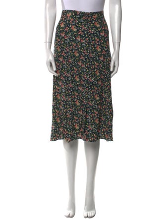 Sézane Floral Print Knee-Length Skirt