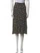 Sézane Floral Print Knee-Length Skirt