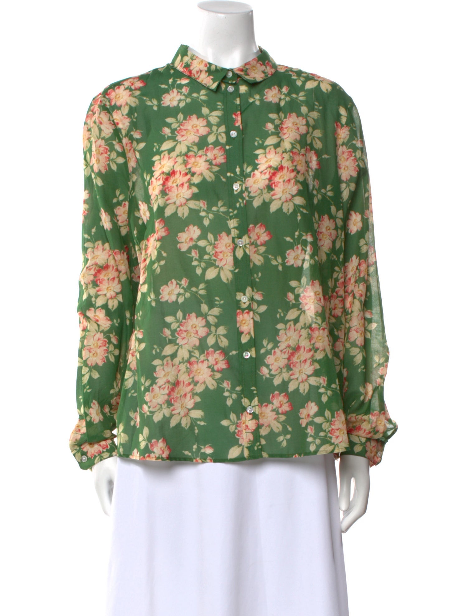 Sézane Floral Print Long Sleeve Blouse w/ Tags