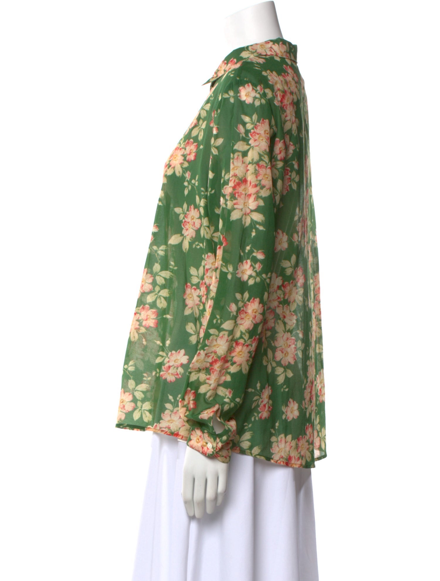 Sézane Floral Print Long Sleeve Blouse w/ Tags