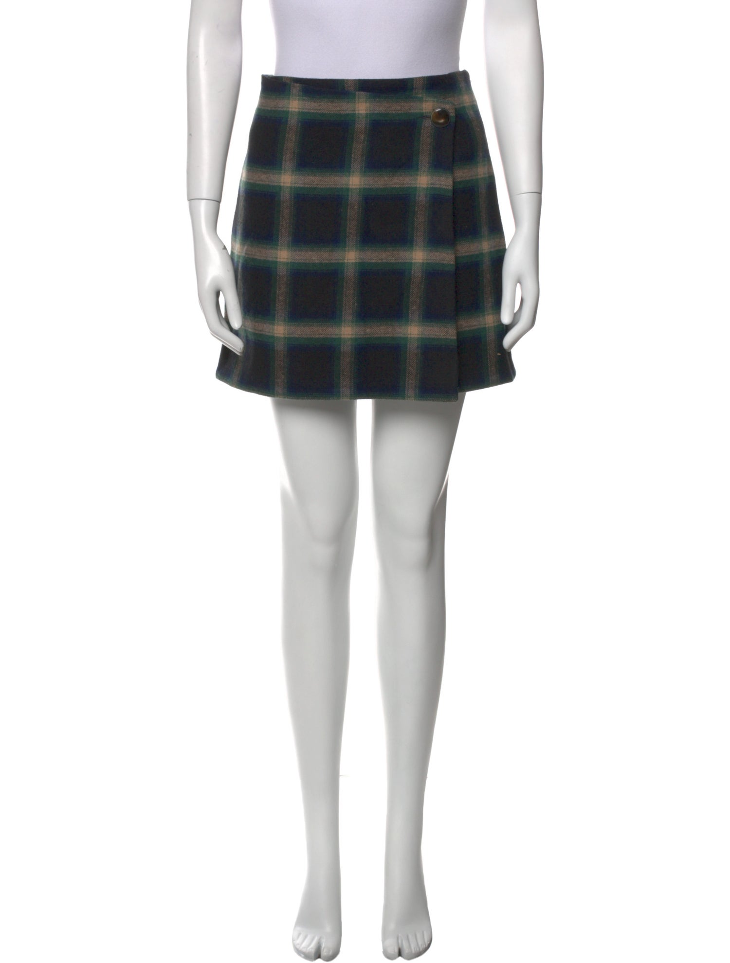 Sézane Plaid Print Mini Skirt