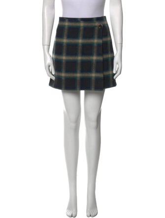 Sézane Plaid Print Mini Skirt