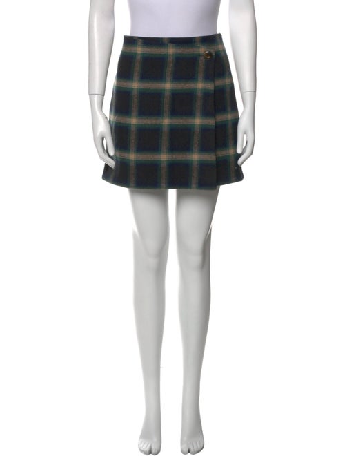 Sézane Plaid Print Mini Skirt