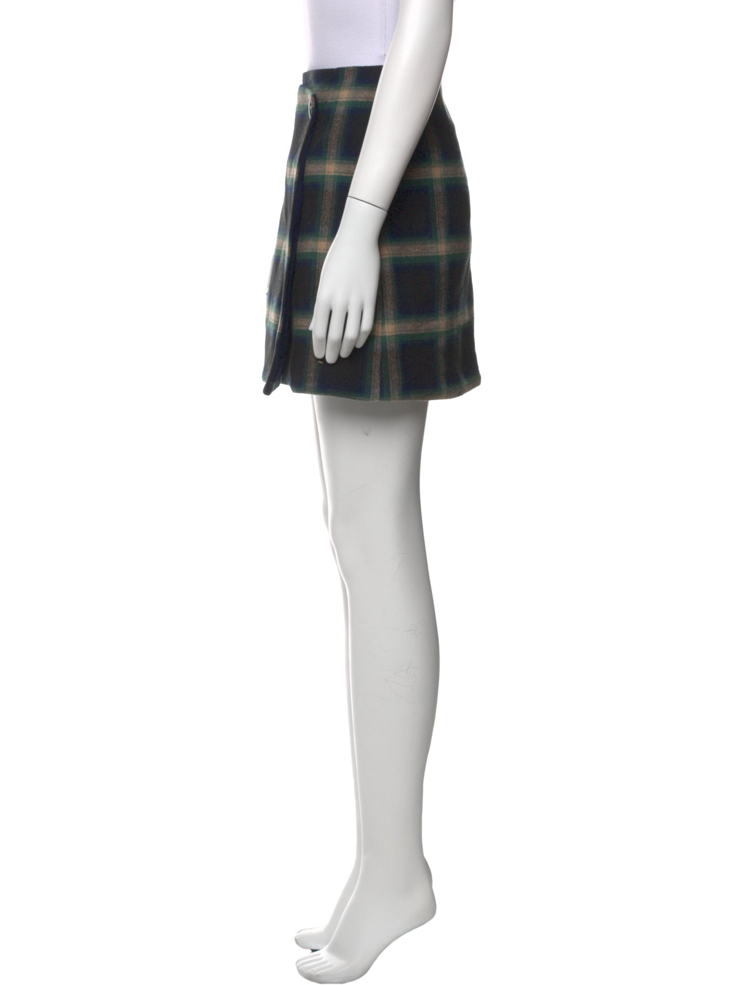 Sézane Plaid Print Mini Skirt
