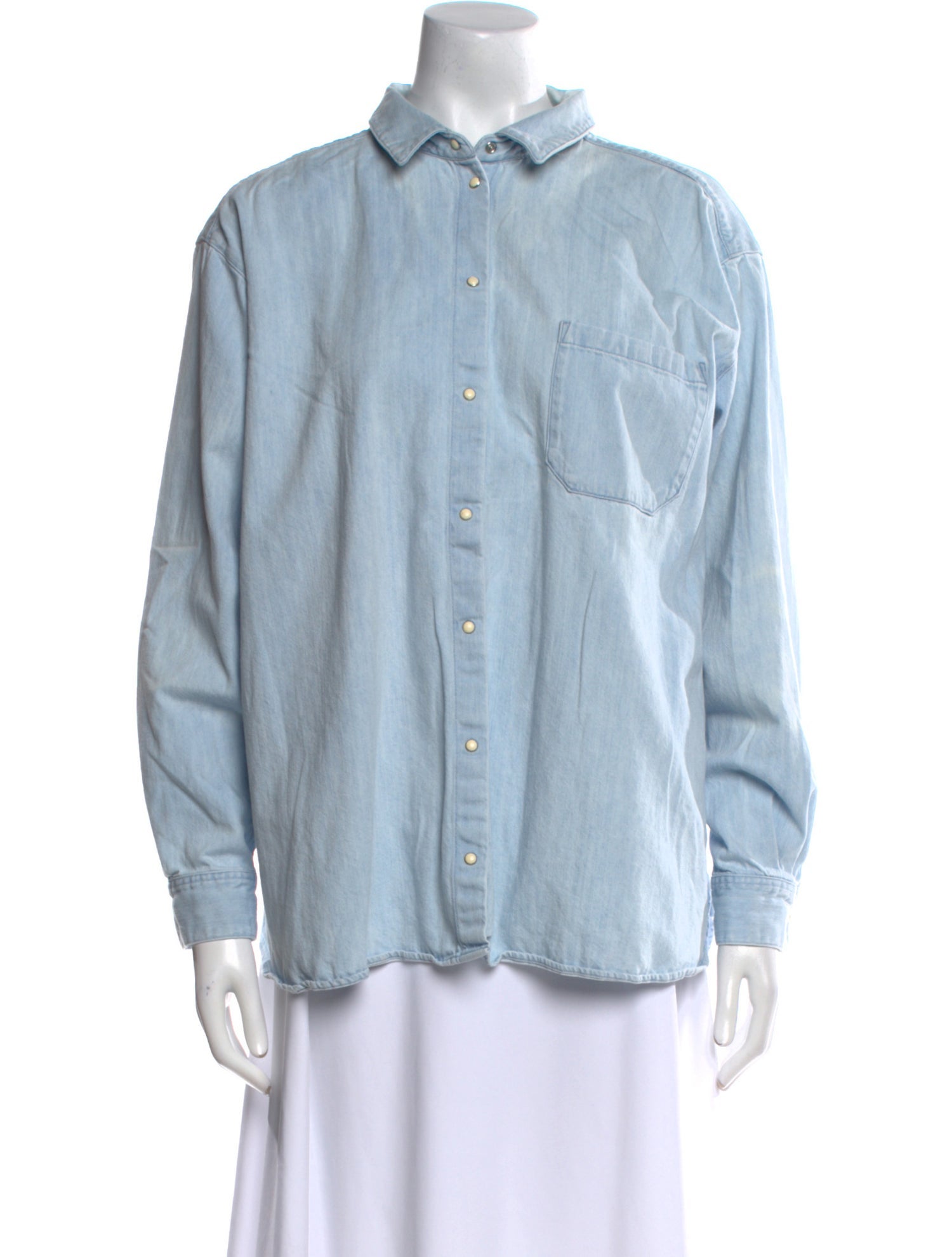 Sézane Long Sleeve Button-Up Top