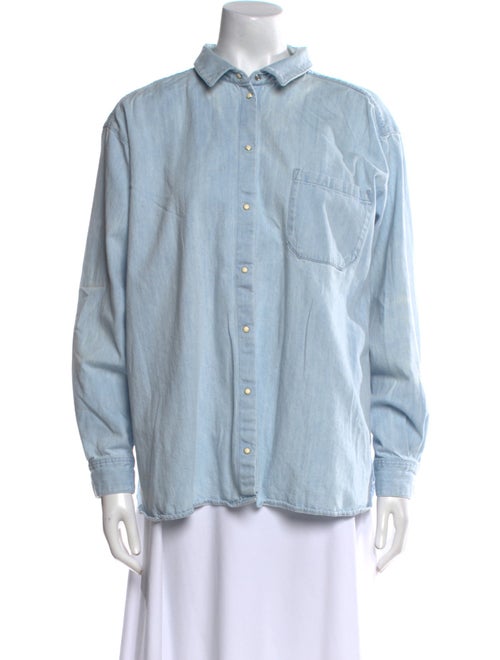 Sézane Long Sleeve Button-Up Top