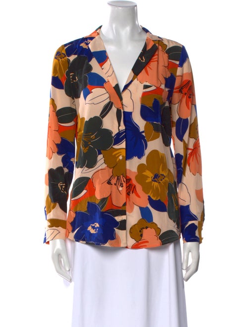Sézane Silk Floral Print Blouse
