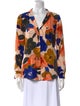 Sézane Silk Floral Print Blouse