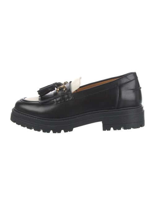 Sézane Leather Tassel Accents Loafers