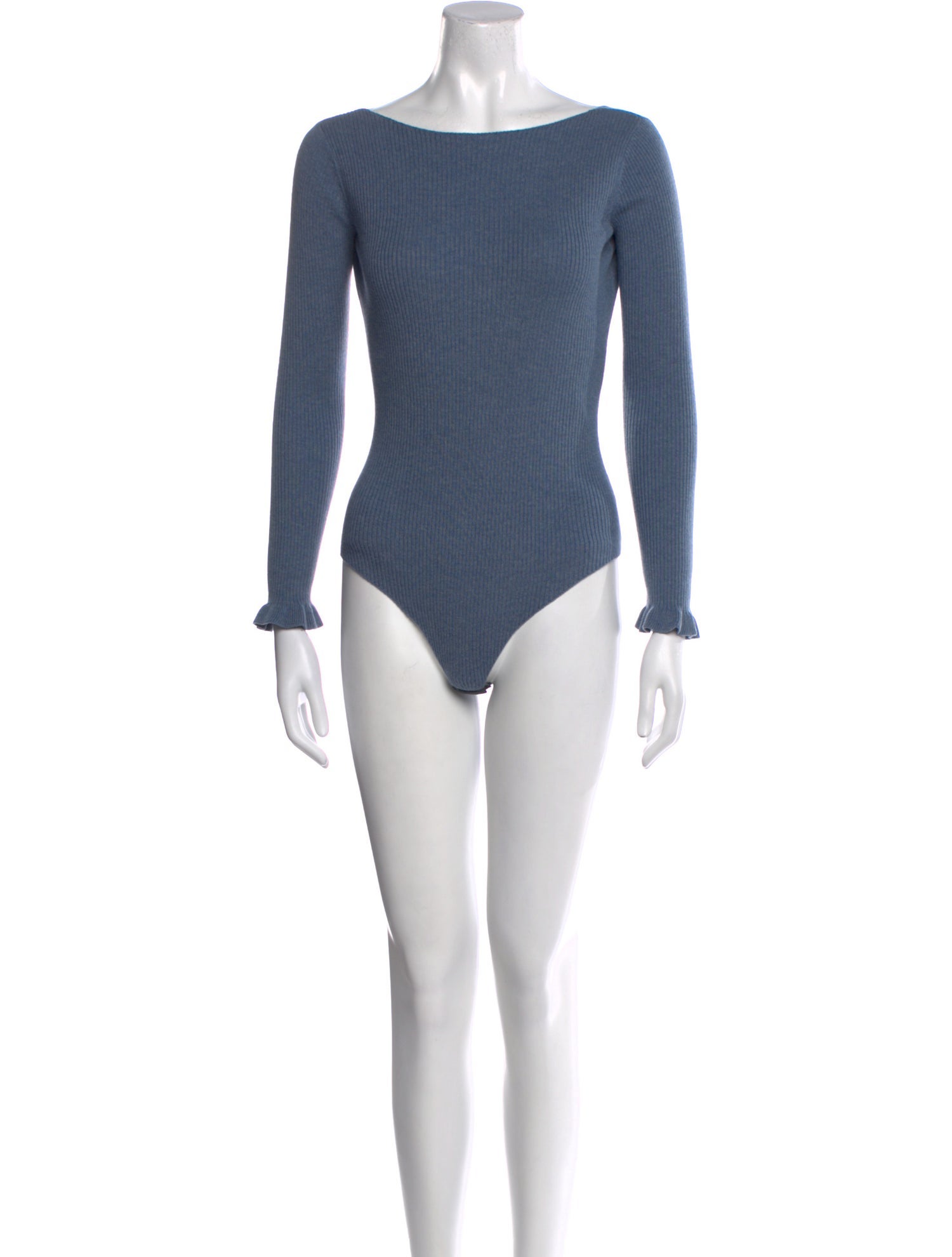 Sézane Scoop Neck Long Sleeve Bodysuit