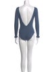 Sézane Scoop Neck Long Sleeve Bodysuit