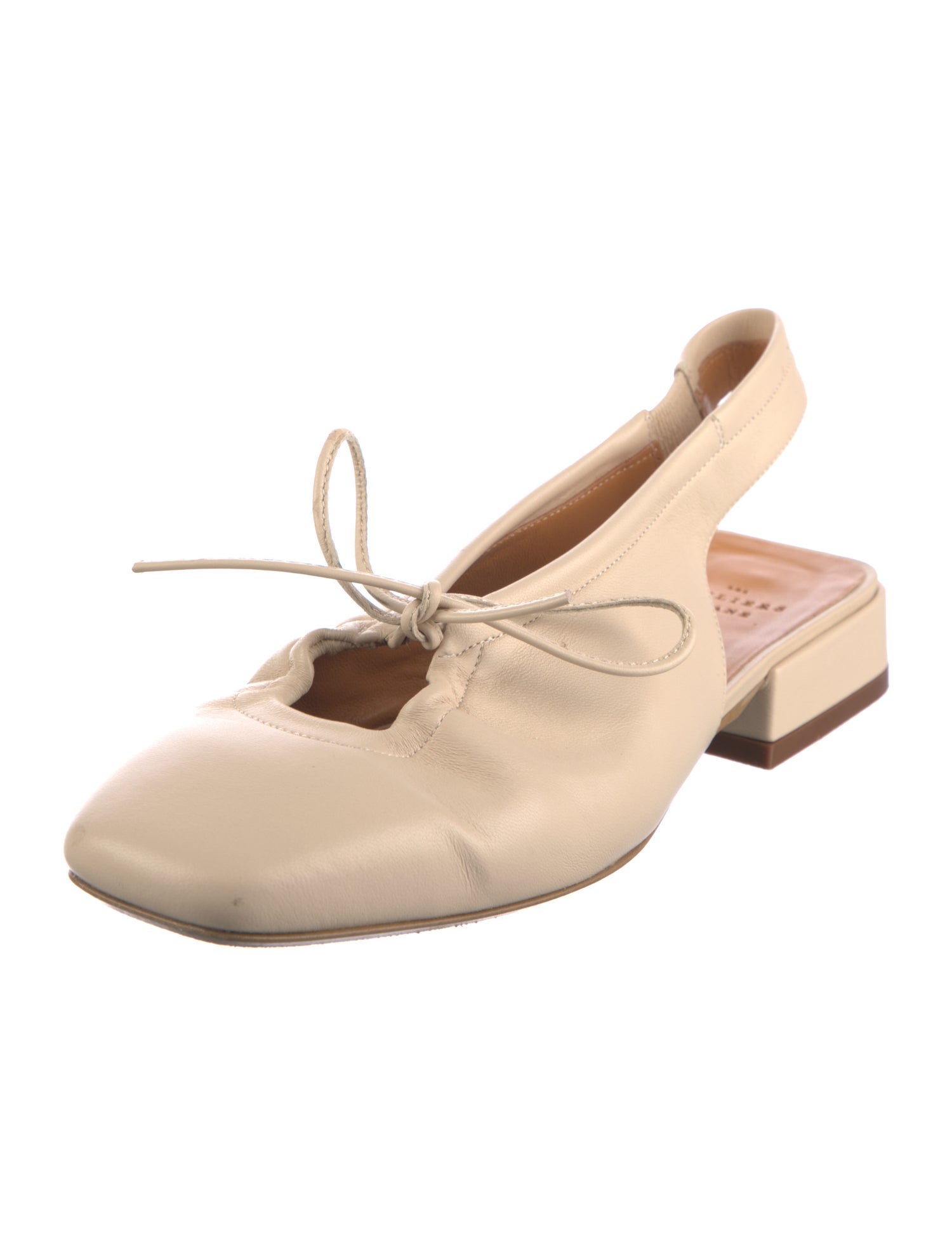 Sézane Leather Slingback Flats