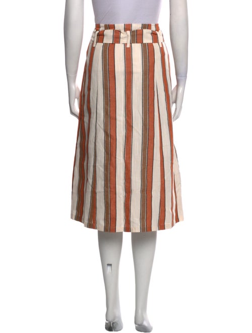 Sézane Striped Midi Length Skirt