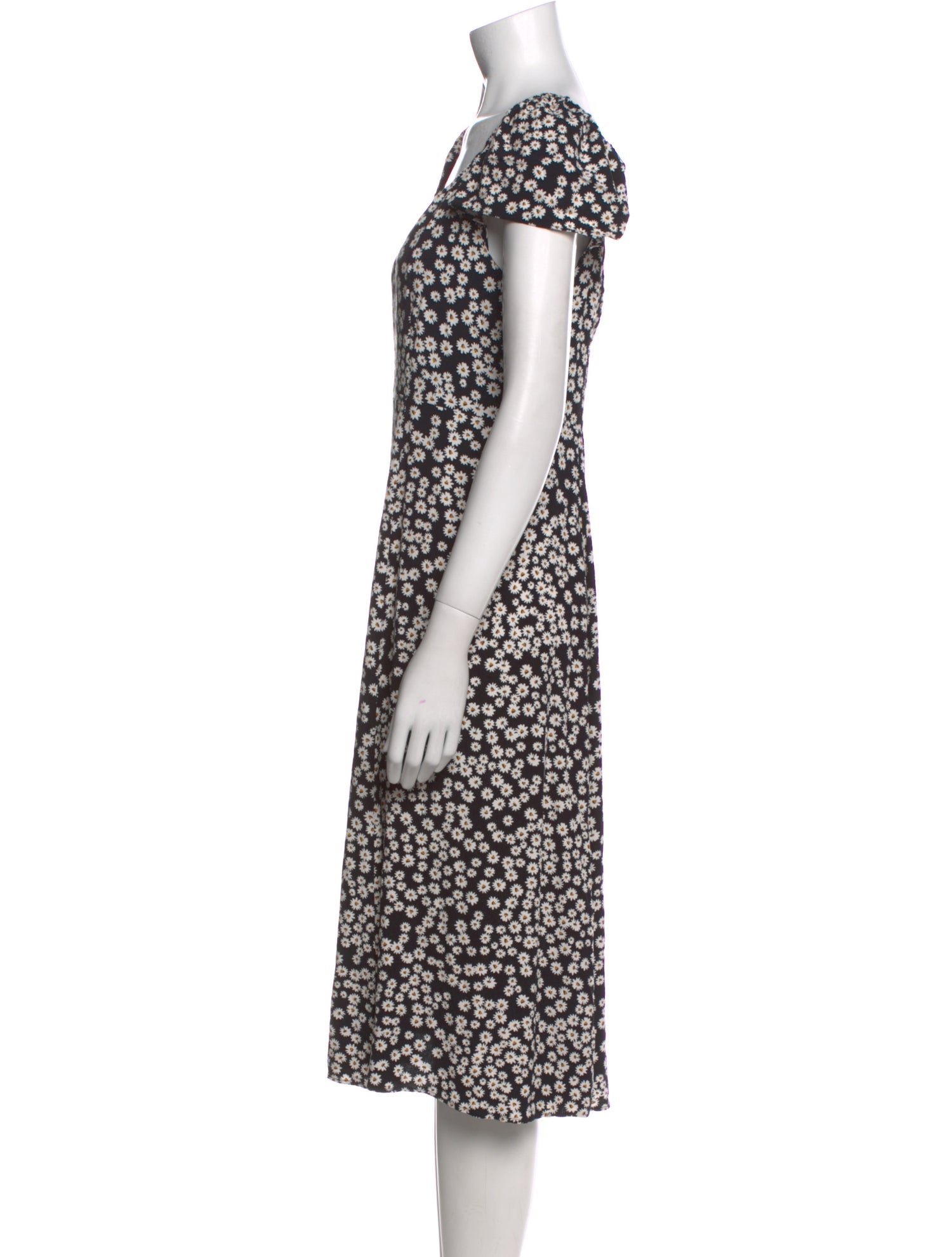 Sézane Floral Print Midi Length Dress