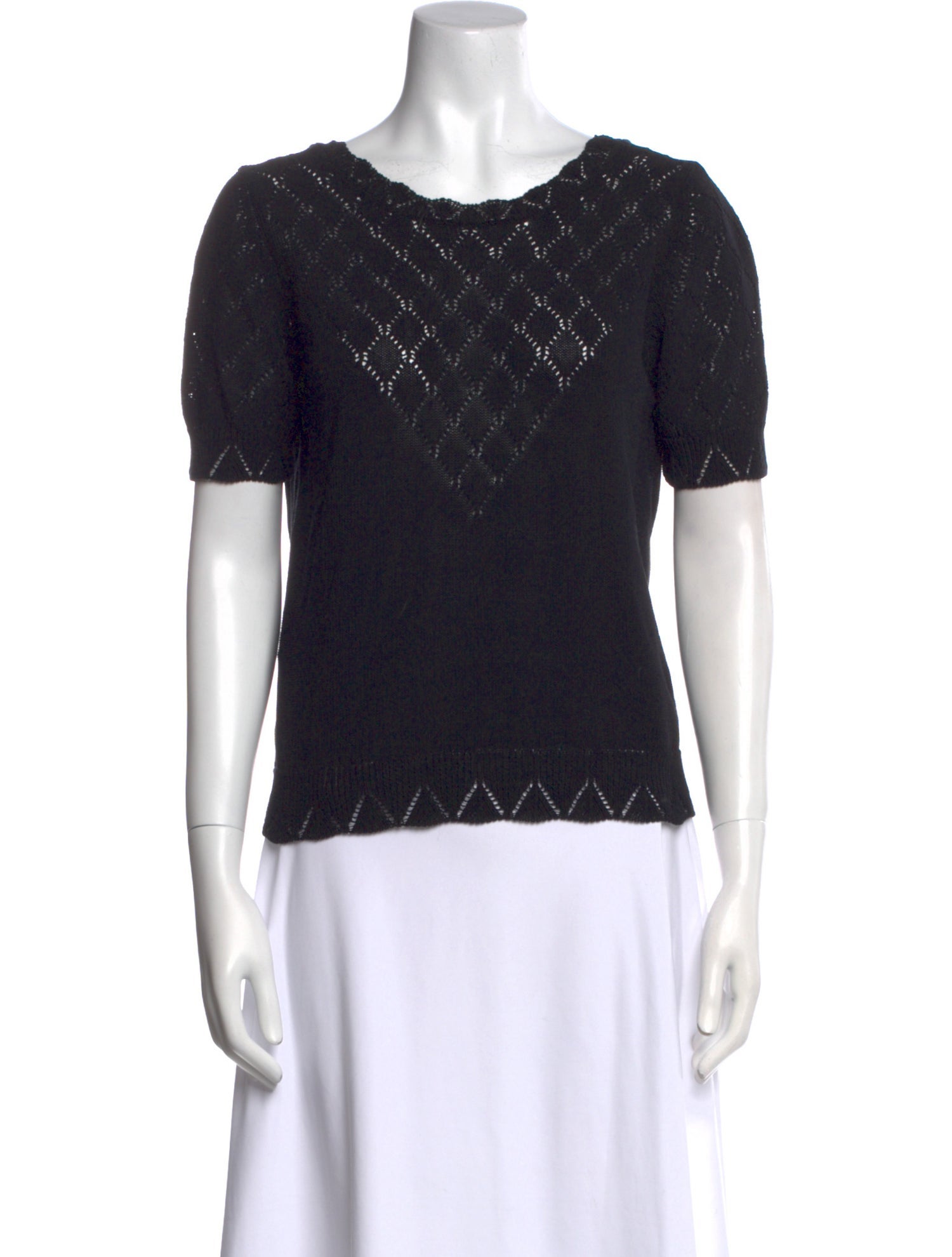 Sézane Bateau Neckline Short Sleeve T-Shirt