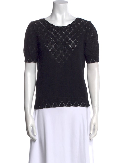 Sézane Bateau Neckline Short Sleeve T-Shirt