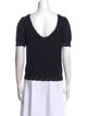 Sézane Bateau Neckline Short Sleeve T-Shirt