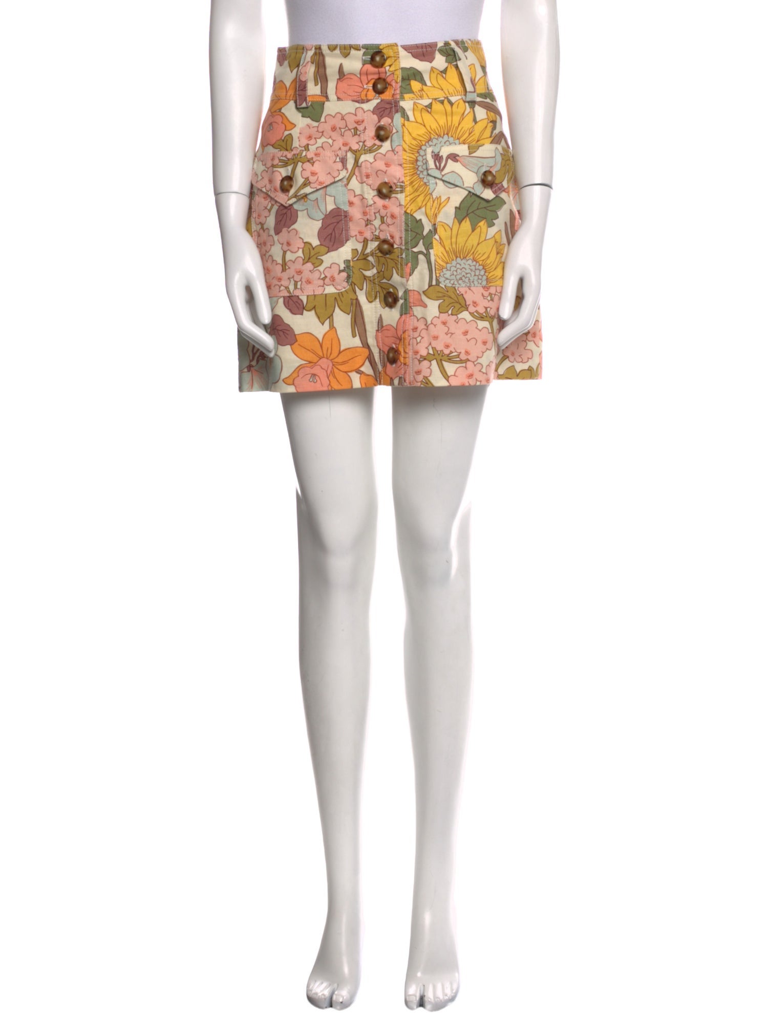 Sézane Printed Mini Skirt