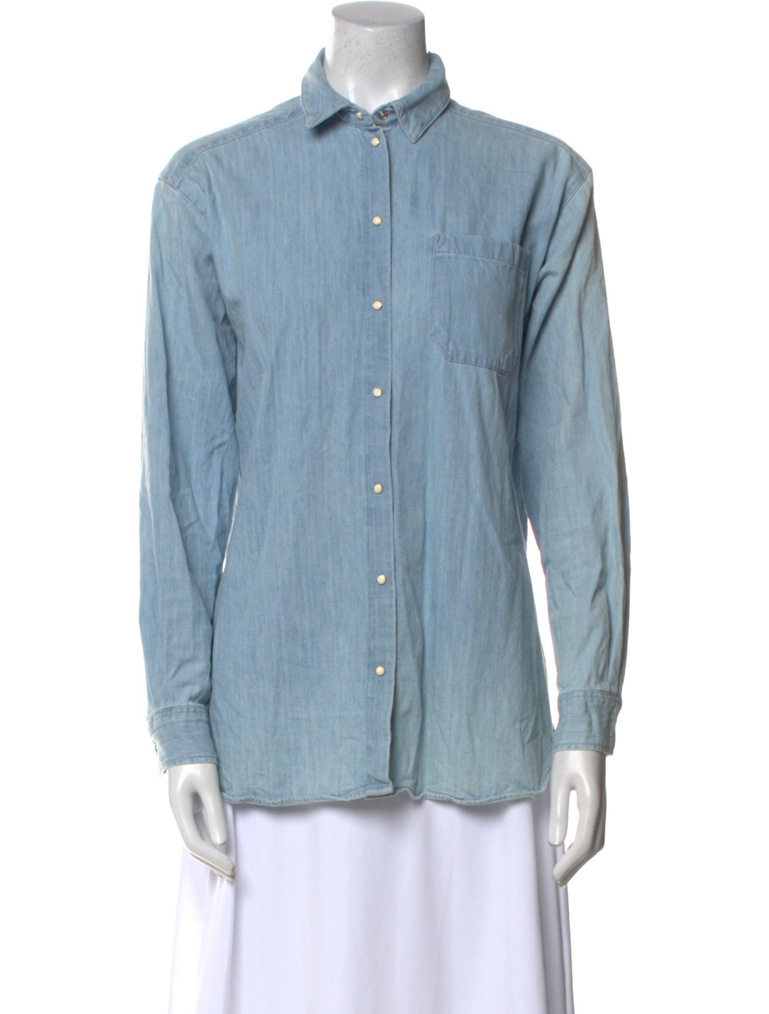 Sézane Long Sleeve Button-Up Top