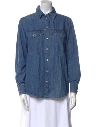 Sézane Long Sleeve Button-Up Top