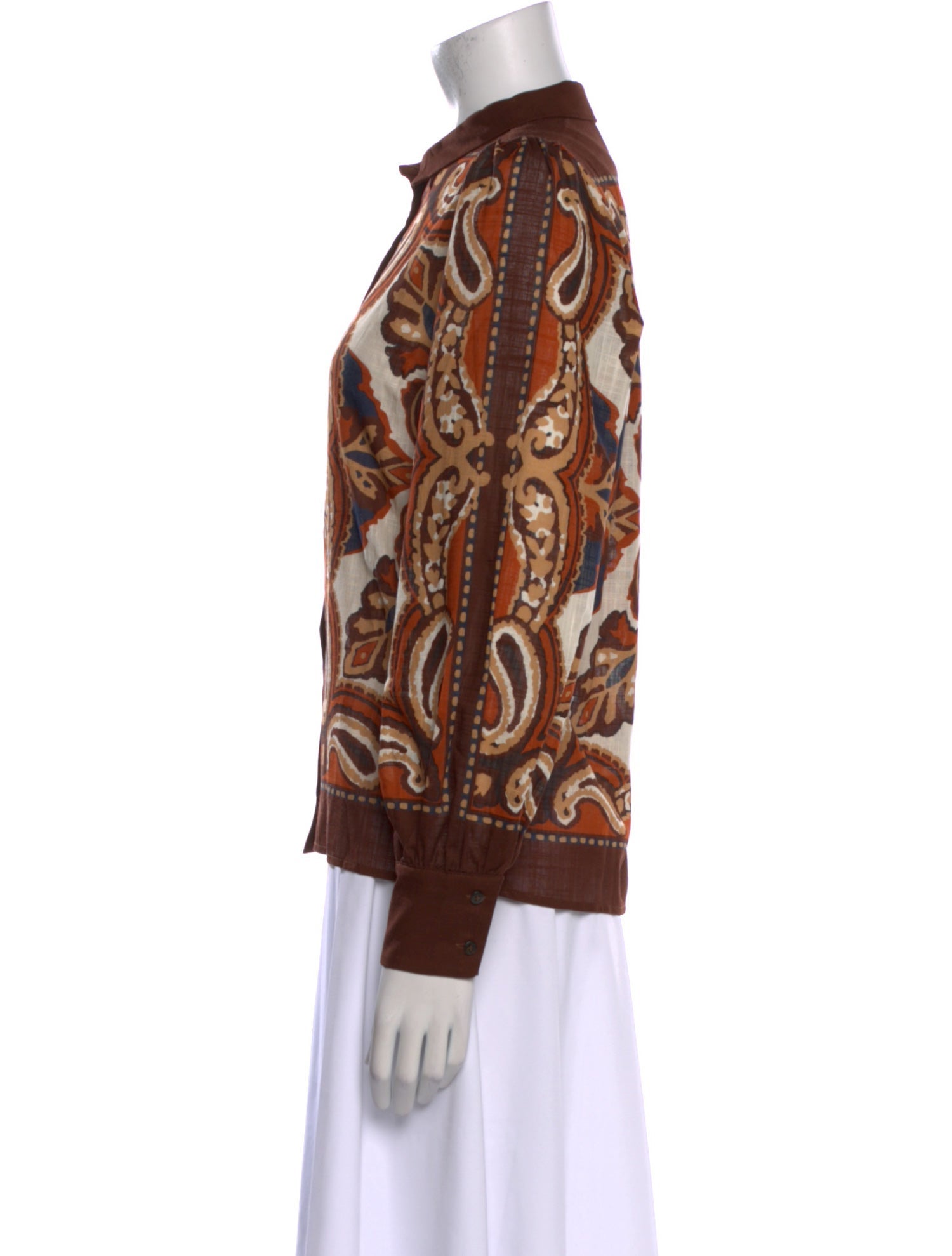 Sézane Printed Mock Neck Sweatshirt