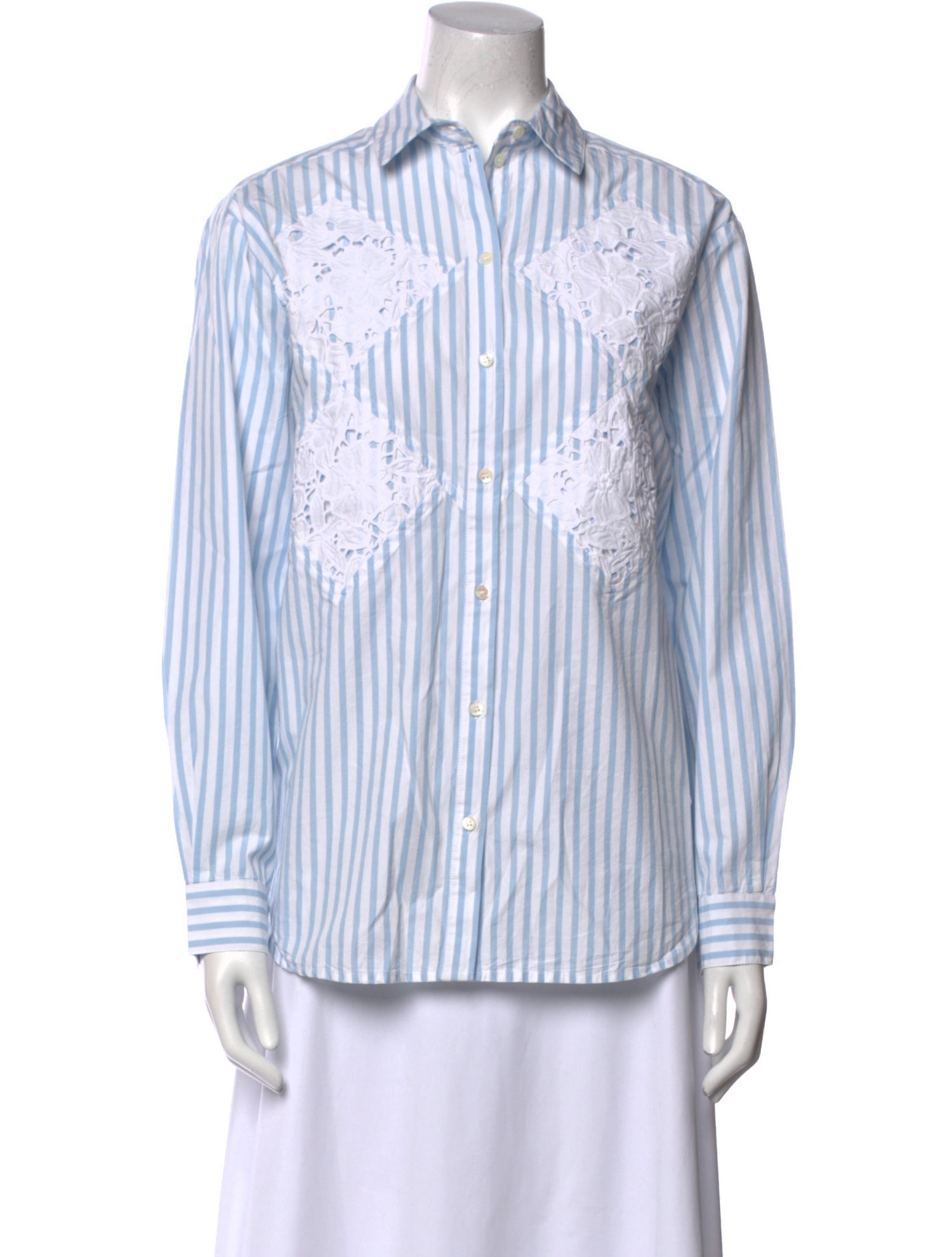 Sézane Striped Long Sleeve Button-Up Top w/ Tags