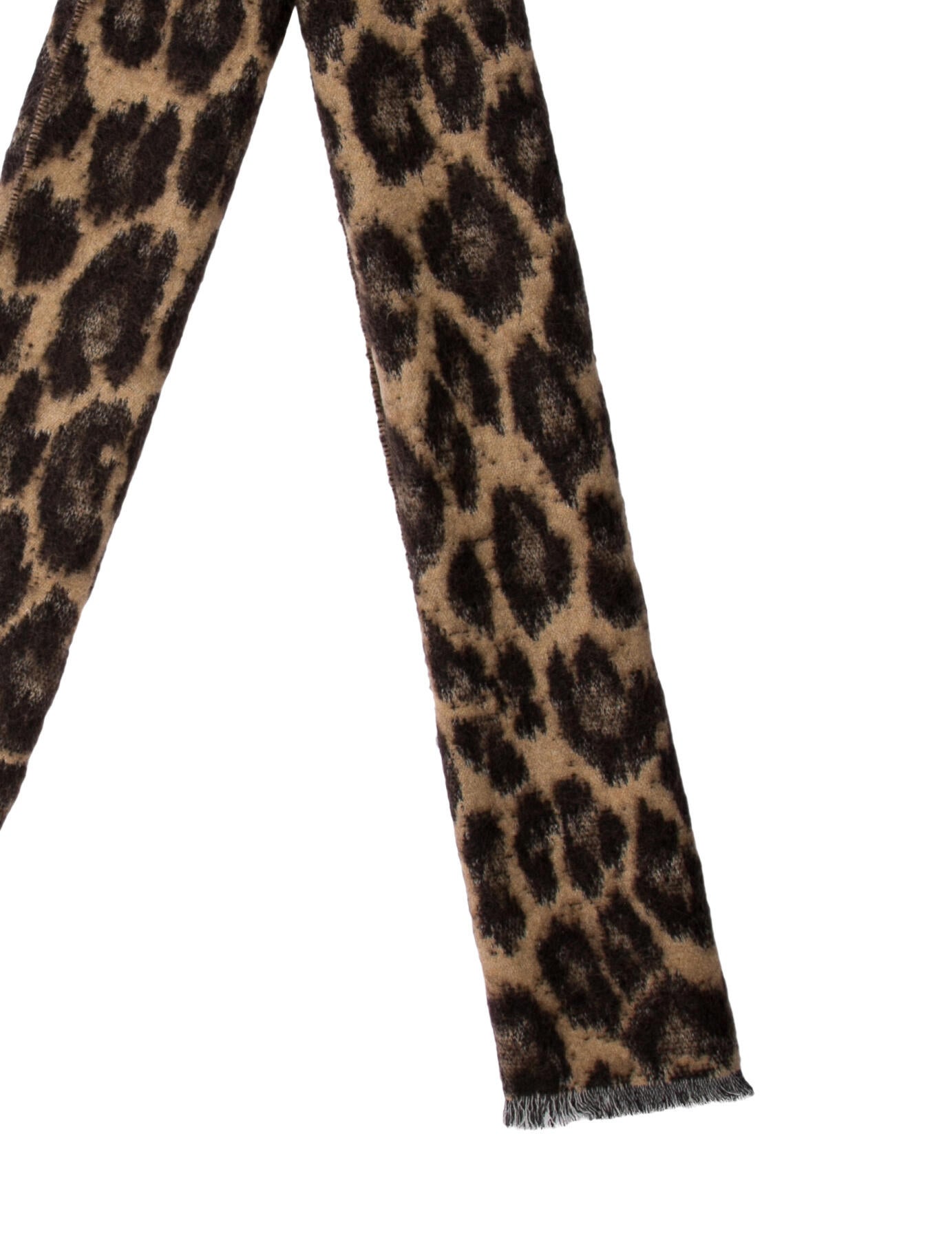 Sézane Virgin Wool Animal Print Scarf