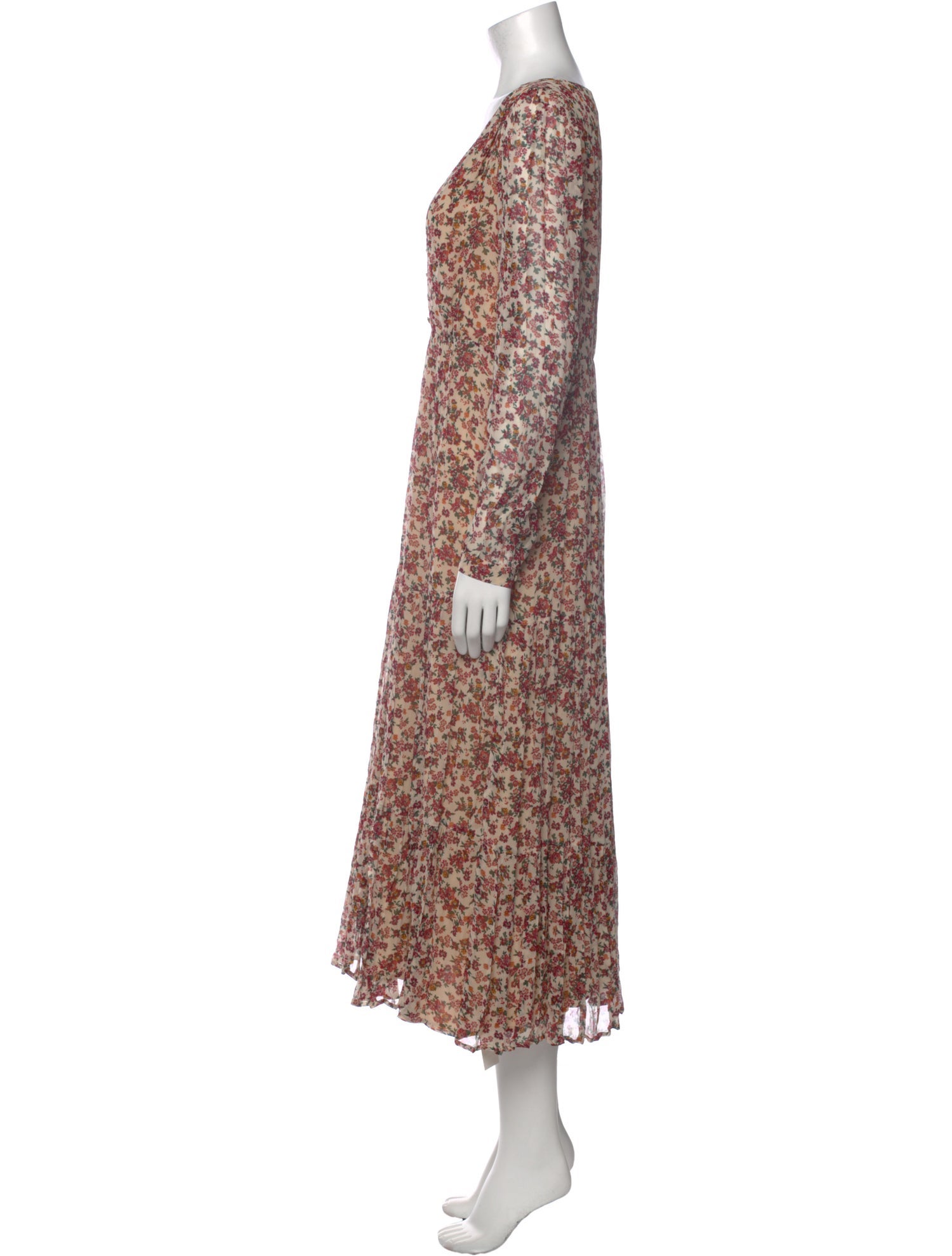 Sézane Floral Print Midi Length Dress