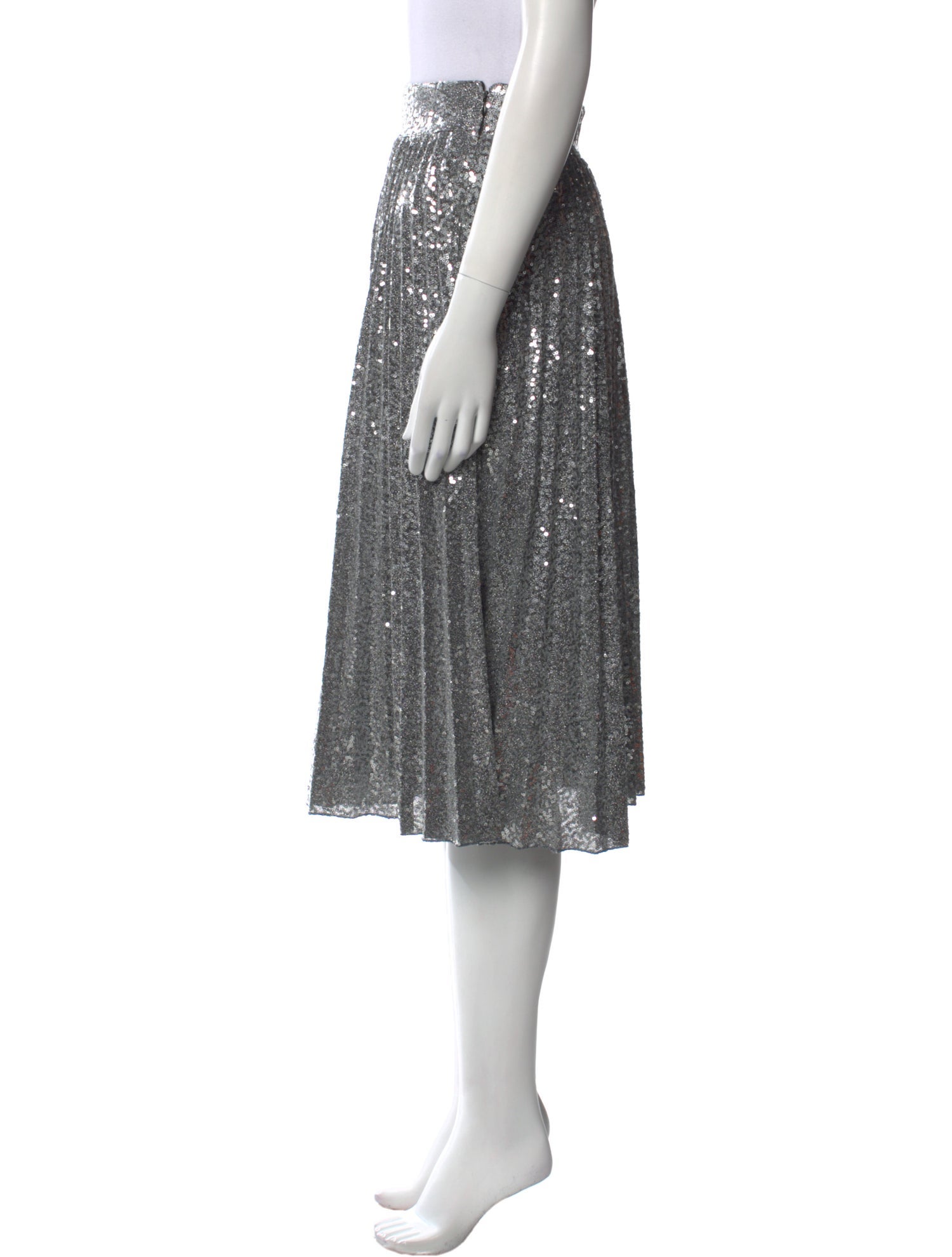 Sézane Sequin Embellishments Knee-Length Skirt