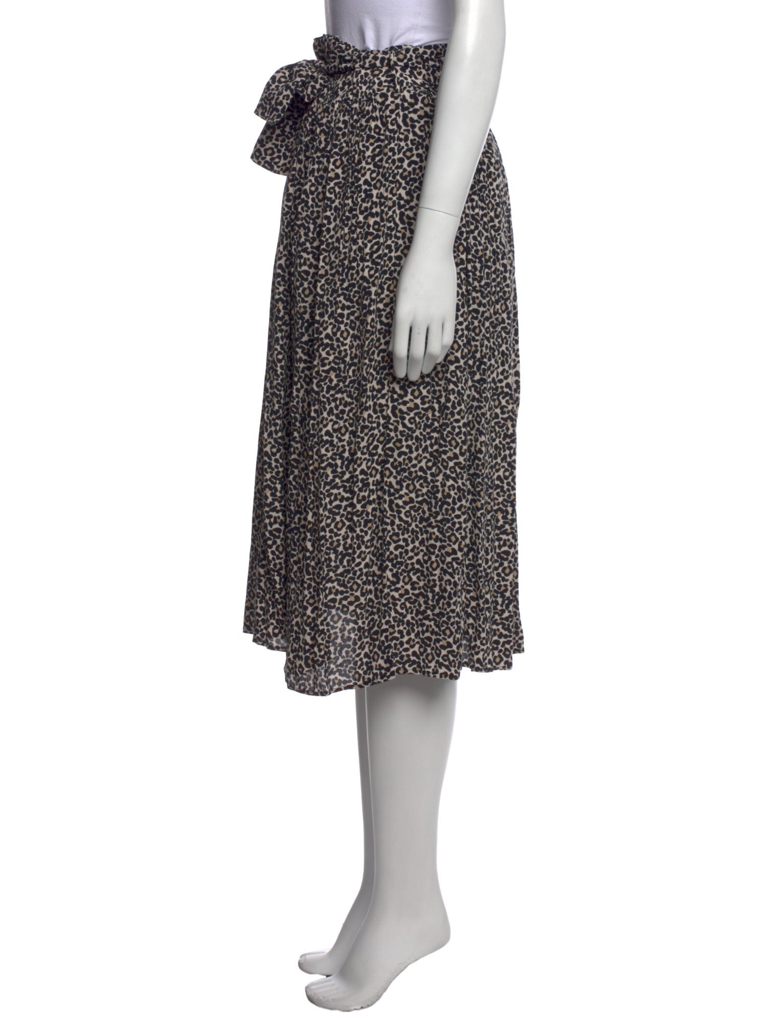 Sézane Printed Midi Length Skirt