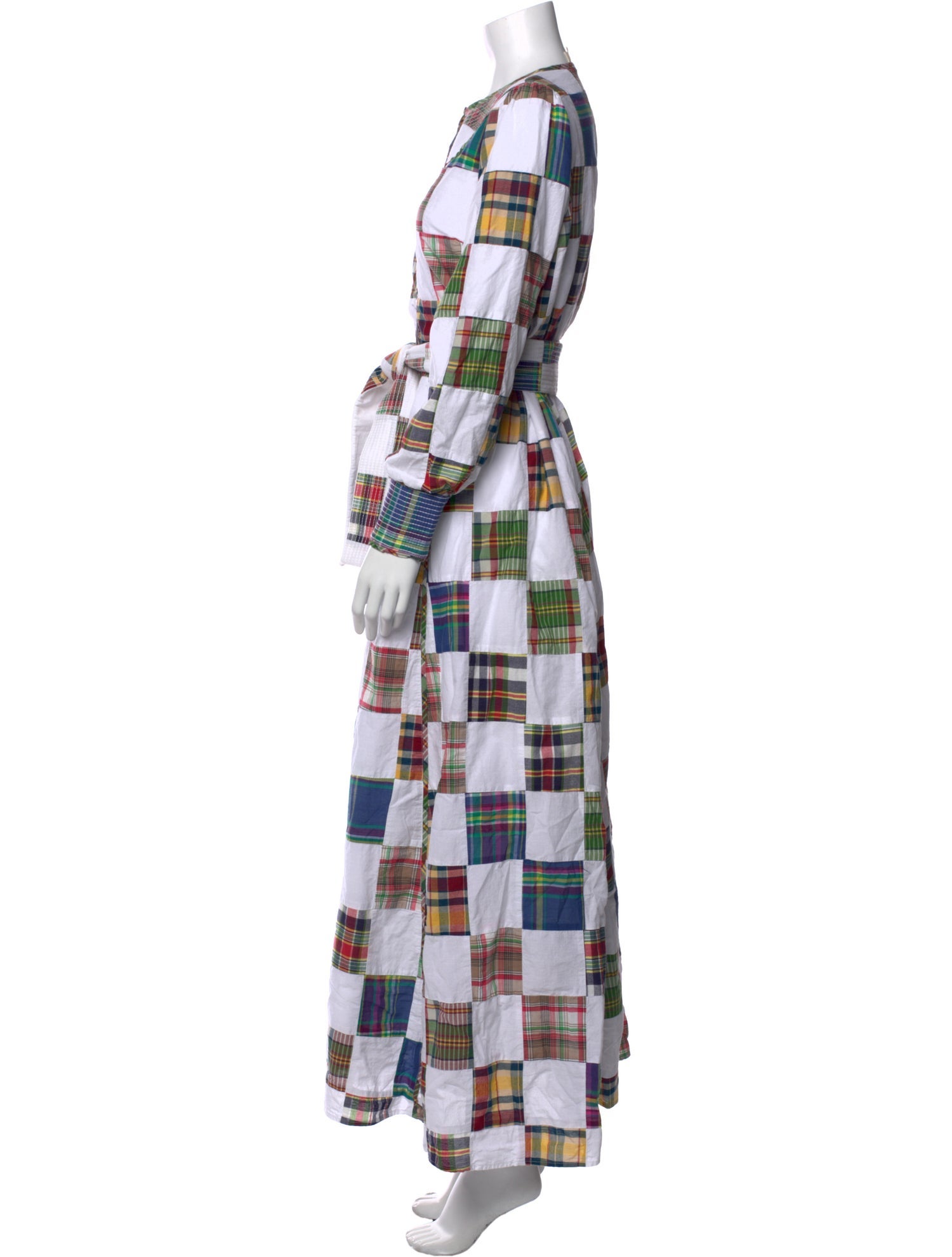 Sézane Plaid Print Long Dress