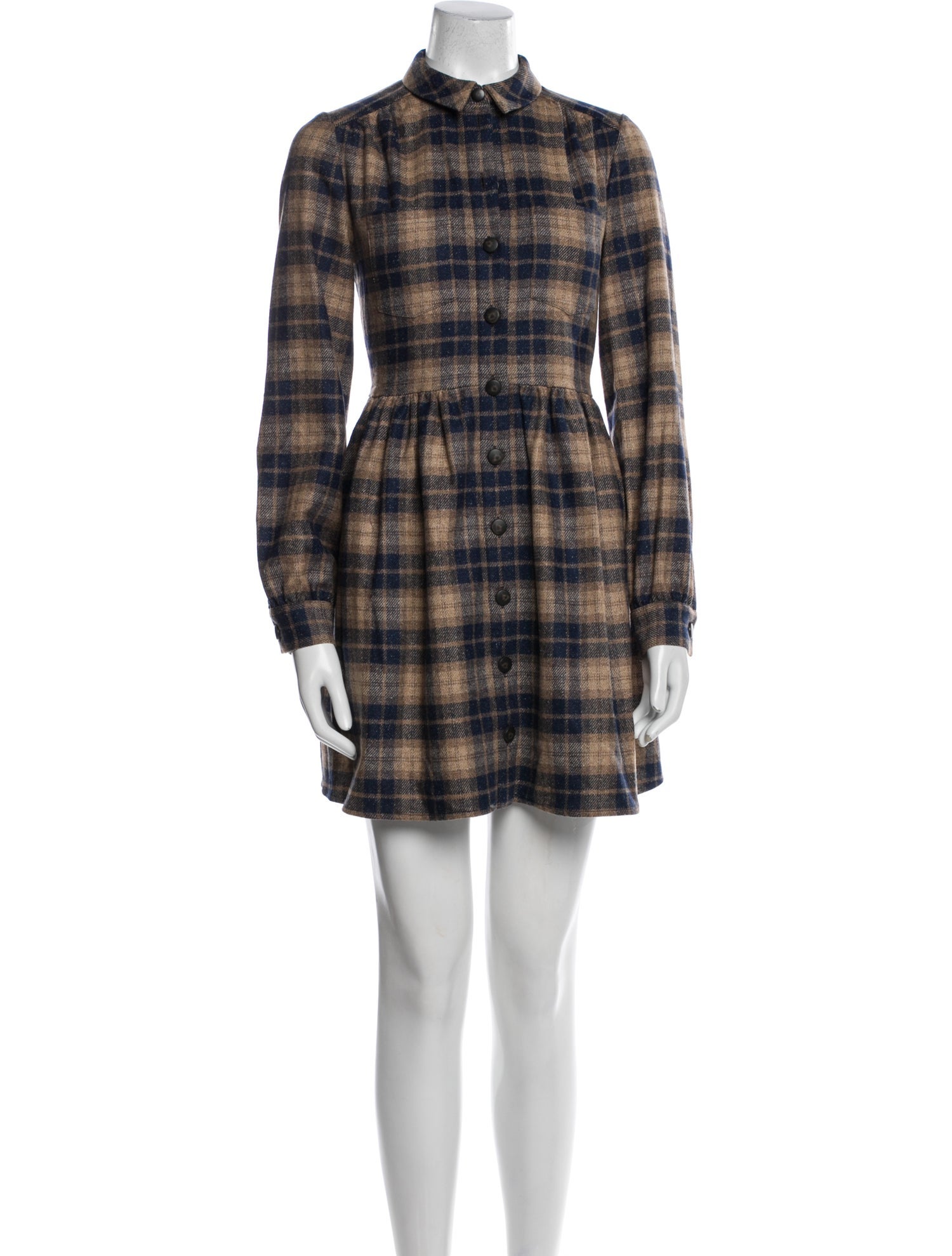 Sézane Plaid Print Mini Dress w/ Tags