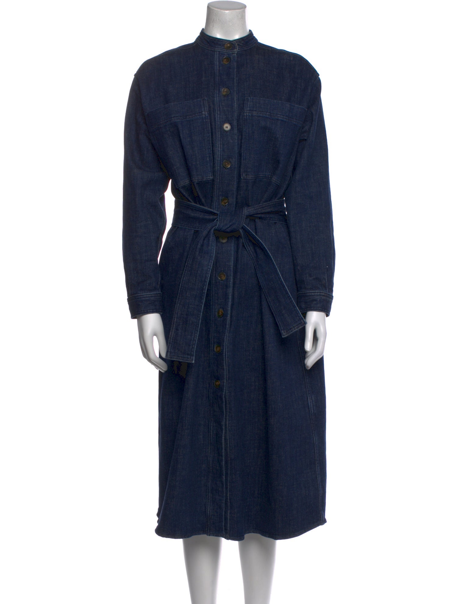 Sézane Mock Neck Midi Length Dress