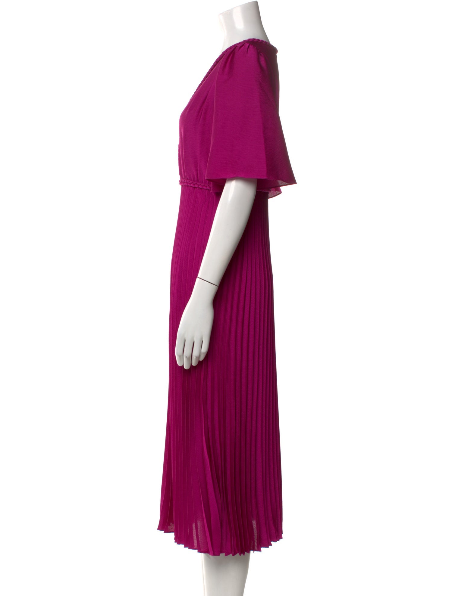 Sézane V-Neck Midi Length Dress