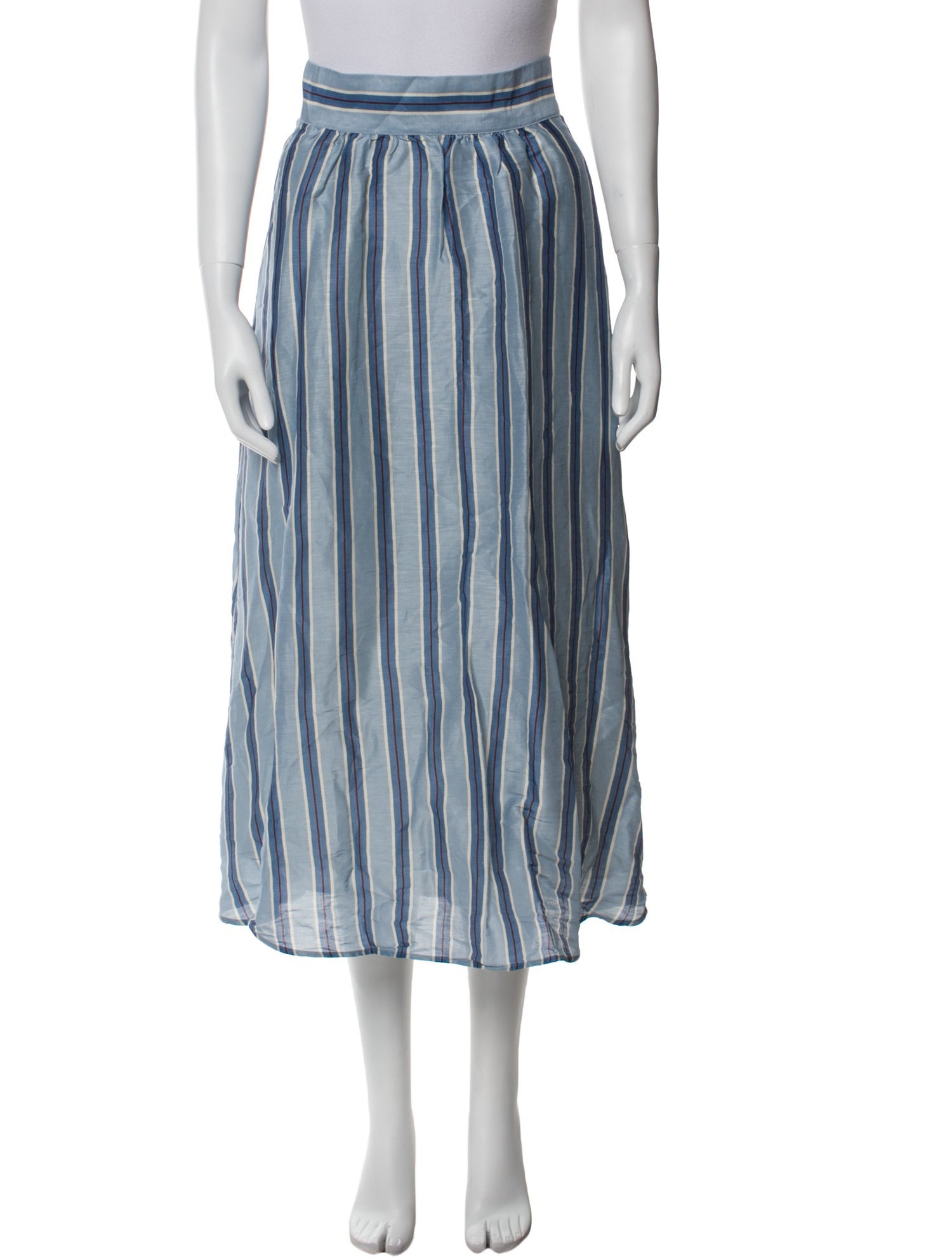 Sézane Linen Midi Length Skirt