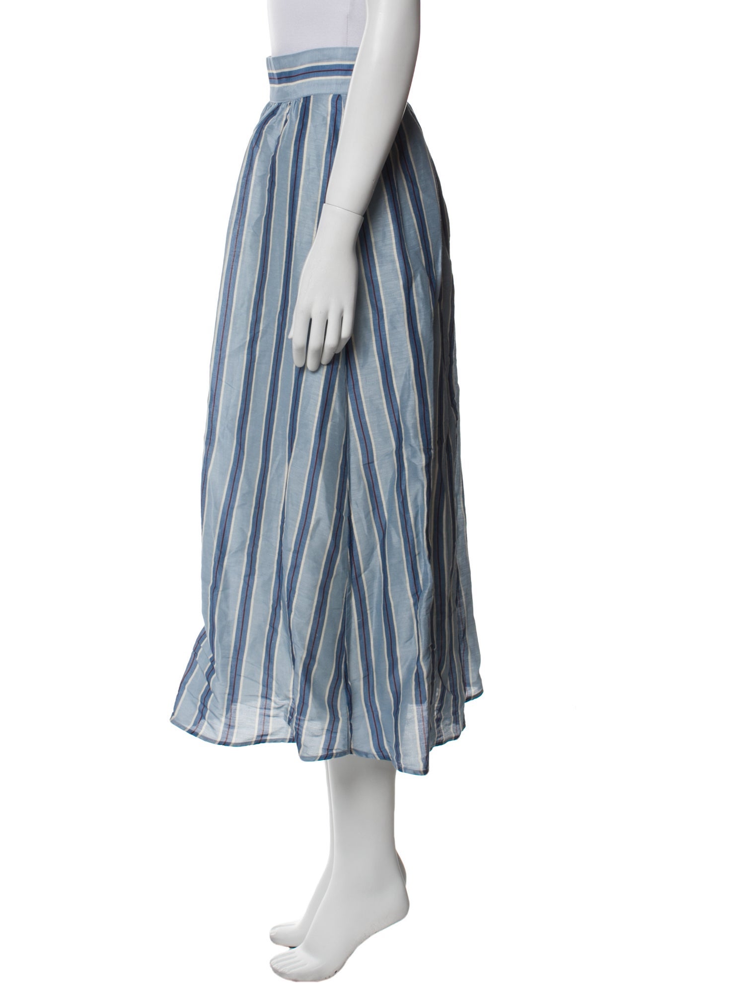 Sézane Linen Midi Length Skirt