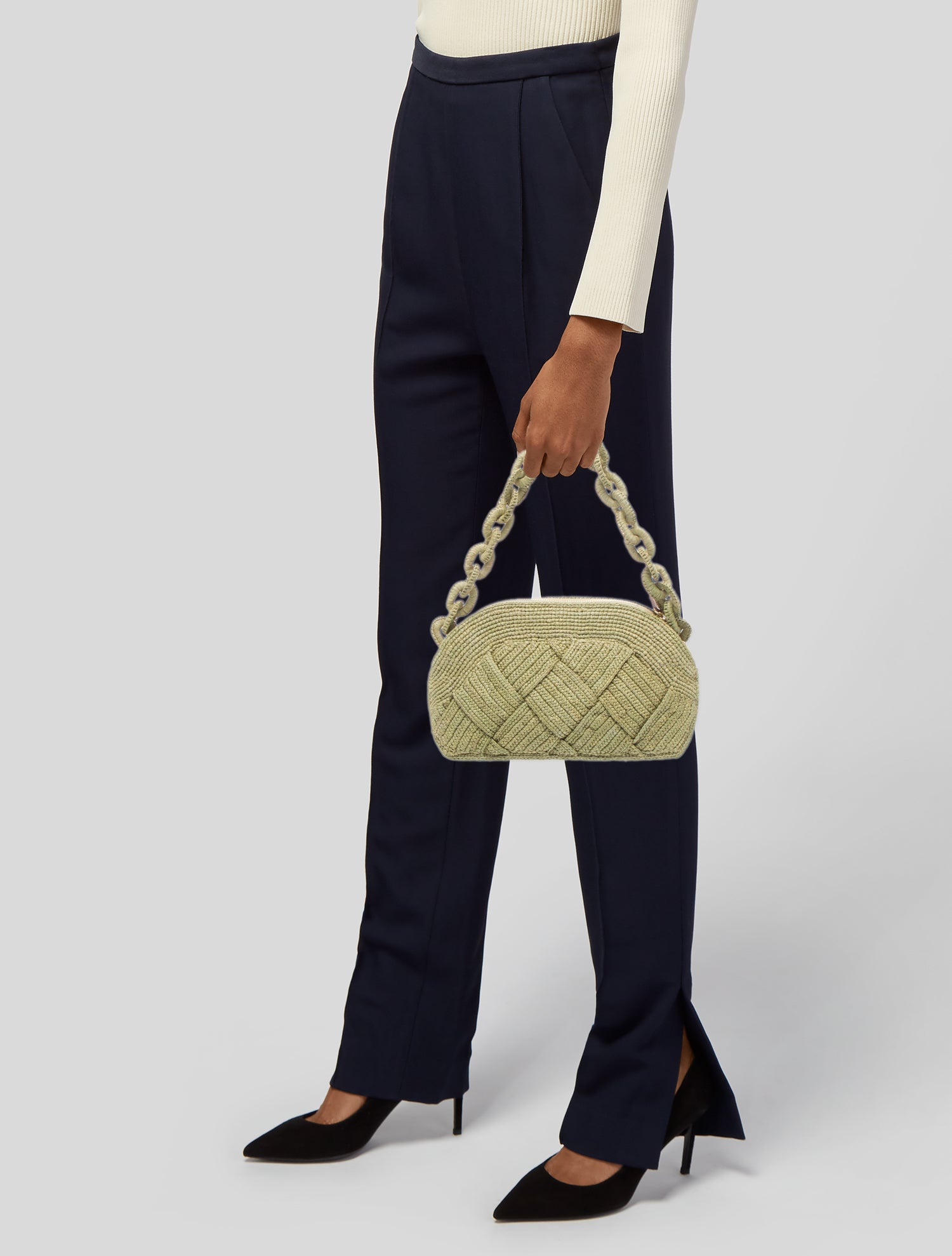 Sézane Raffia Shoulder Bag